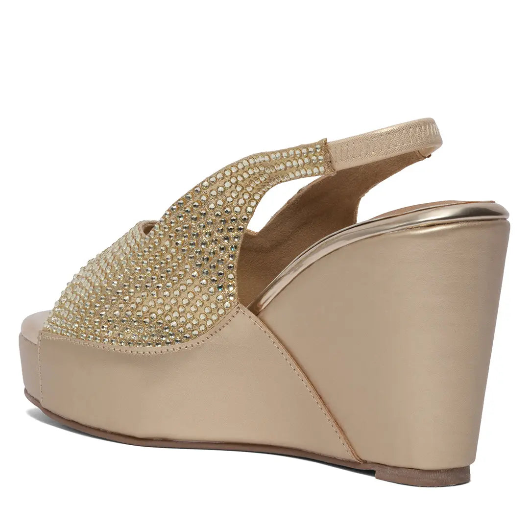 Azrina Embellished Wedges Come