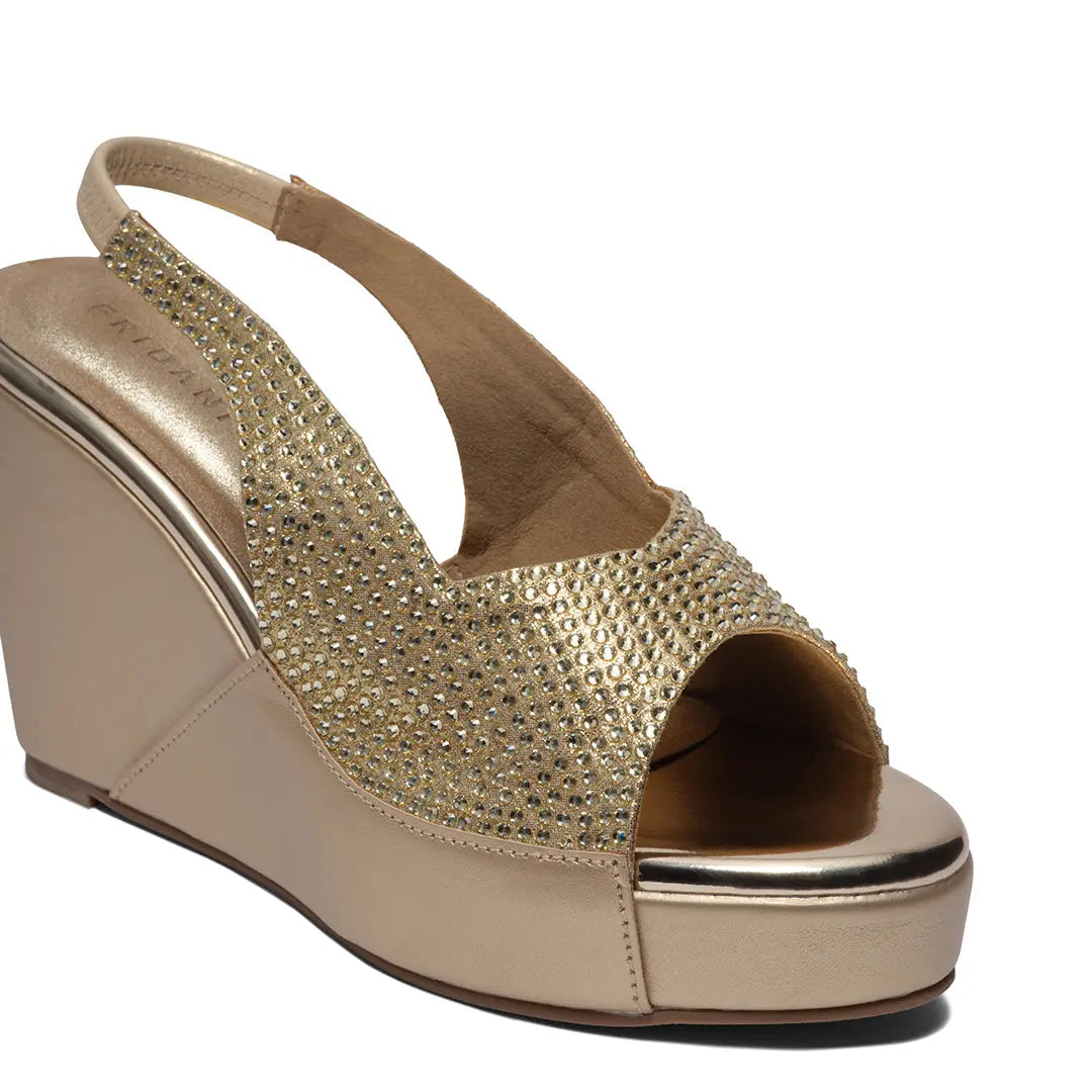 Azrina Embellished Wedges Come