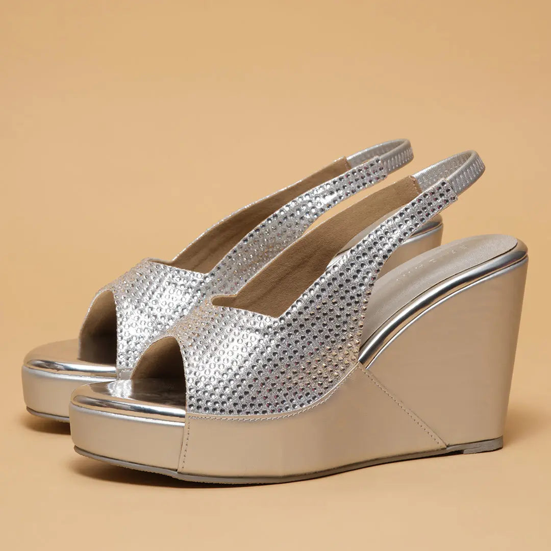 Azrina Embellished Wedges Come