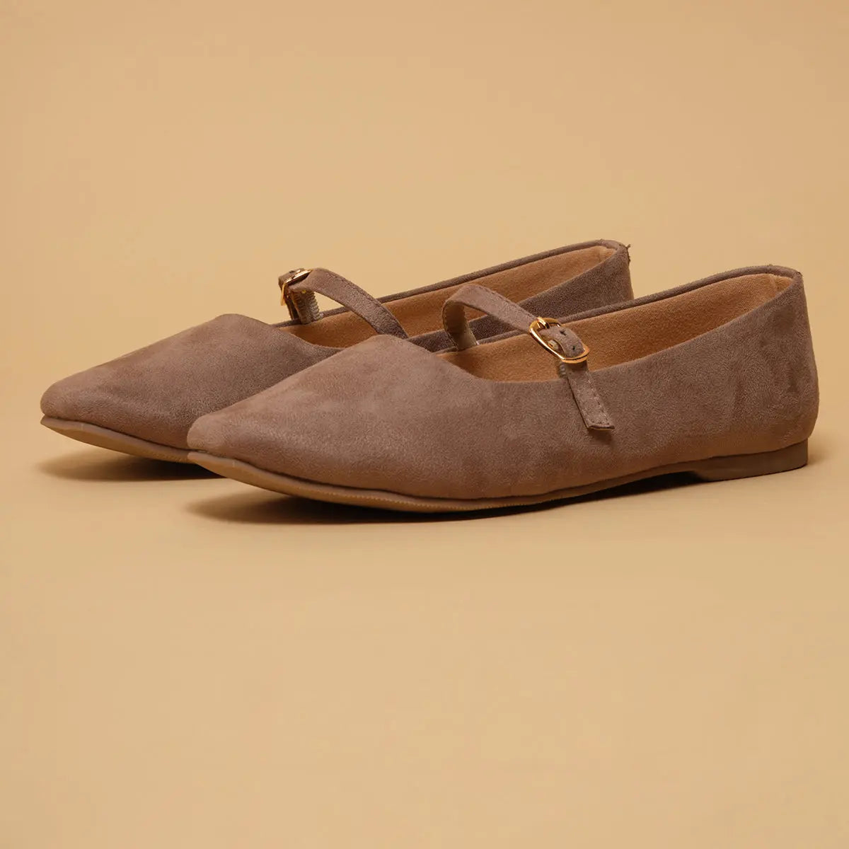 Betty Buckle Ballerinas Status Shoes
