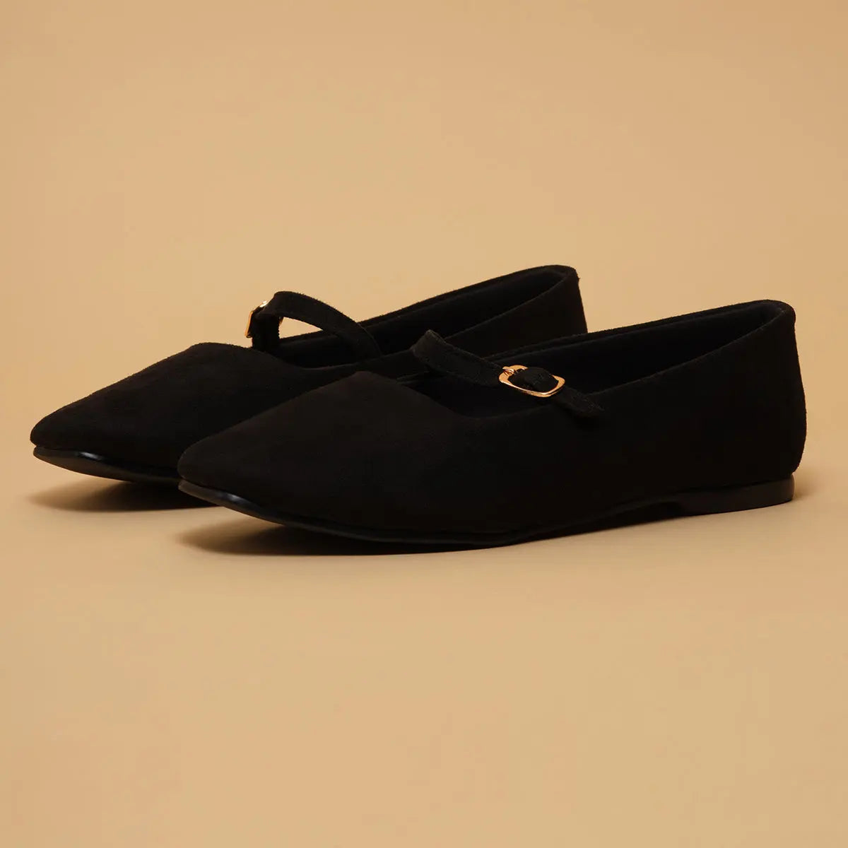 Betty Buckle Ballerinas Status Shoes