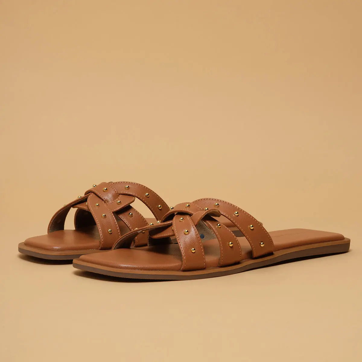 Caily Studded Flats S R Footwear