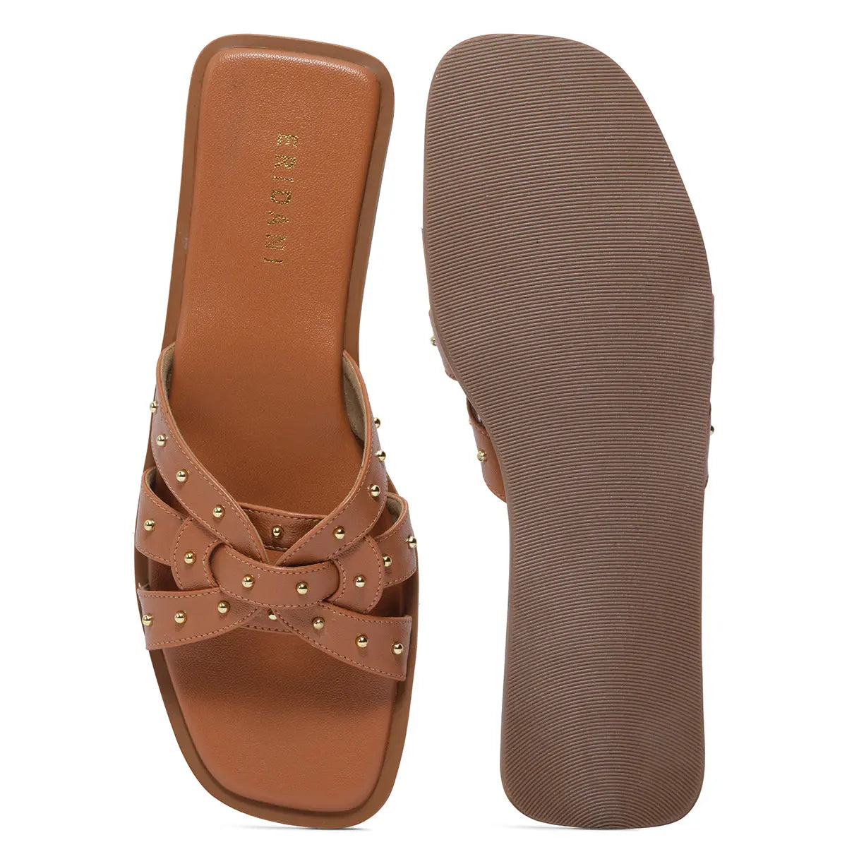 Caily Studded Flats S R Footwear