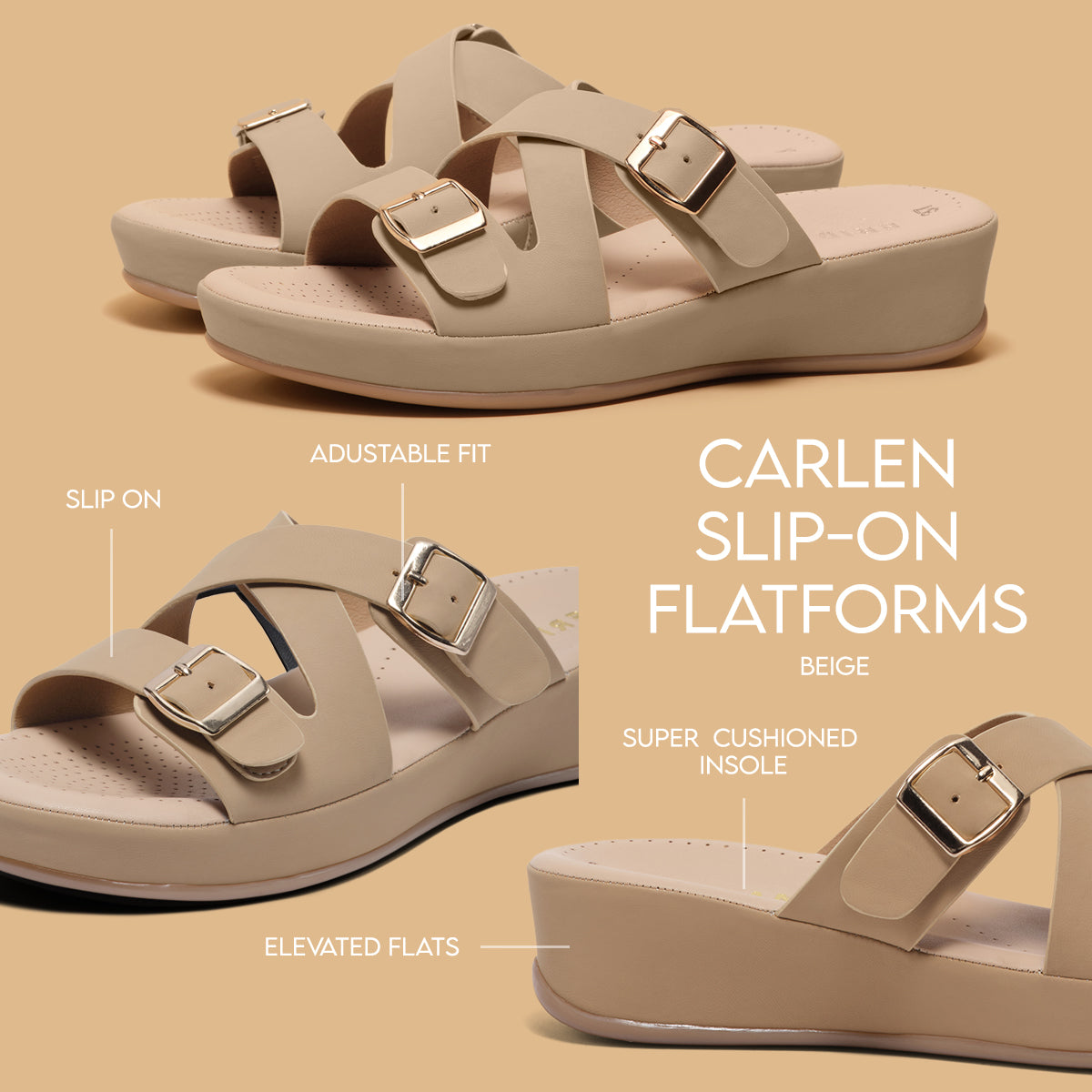 Carlen Slip-On Flatforms Indian Leather Company Eridani
