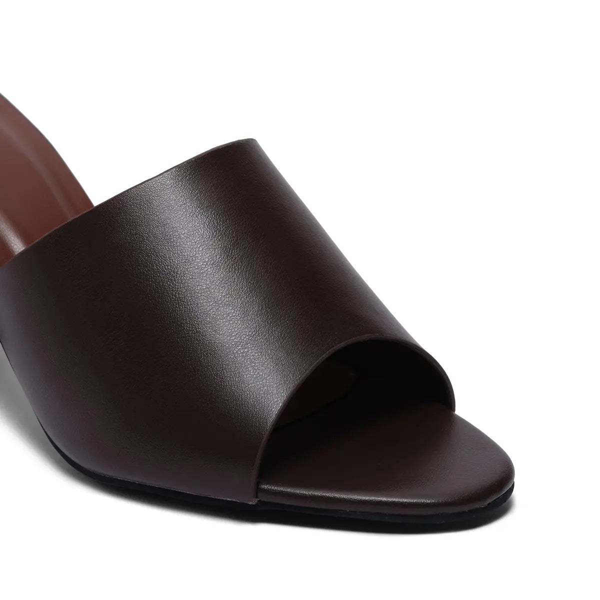 Cocoa Open-Toe Mules Ahmad Arts