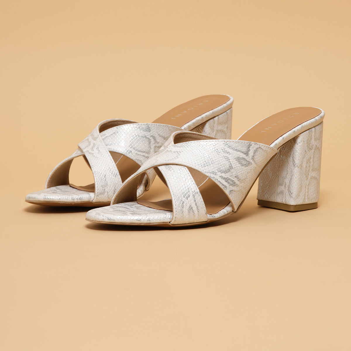Coral Criss-Cross Heels