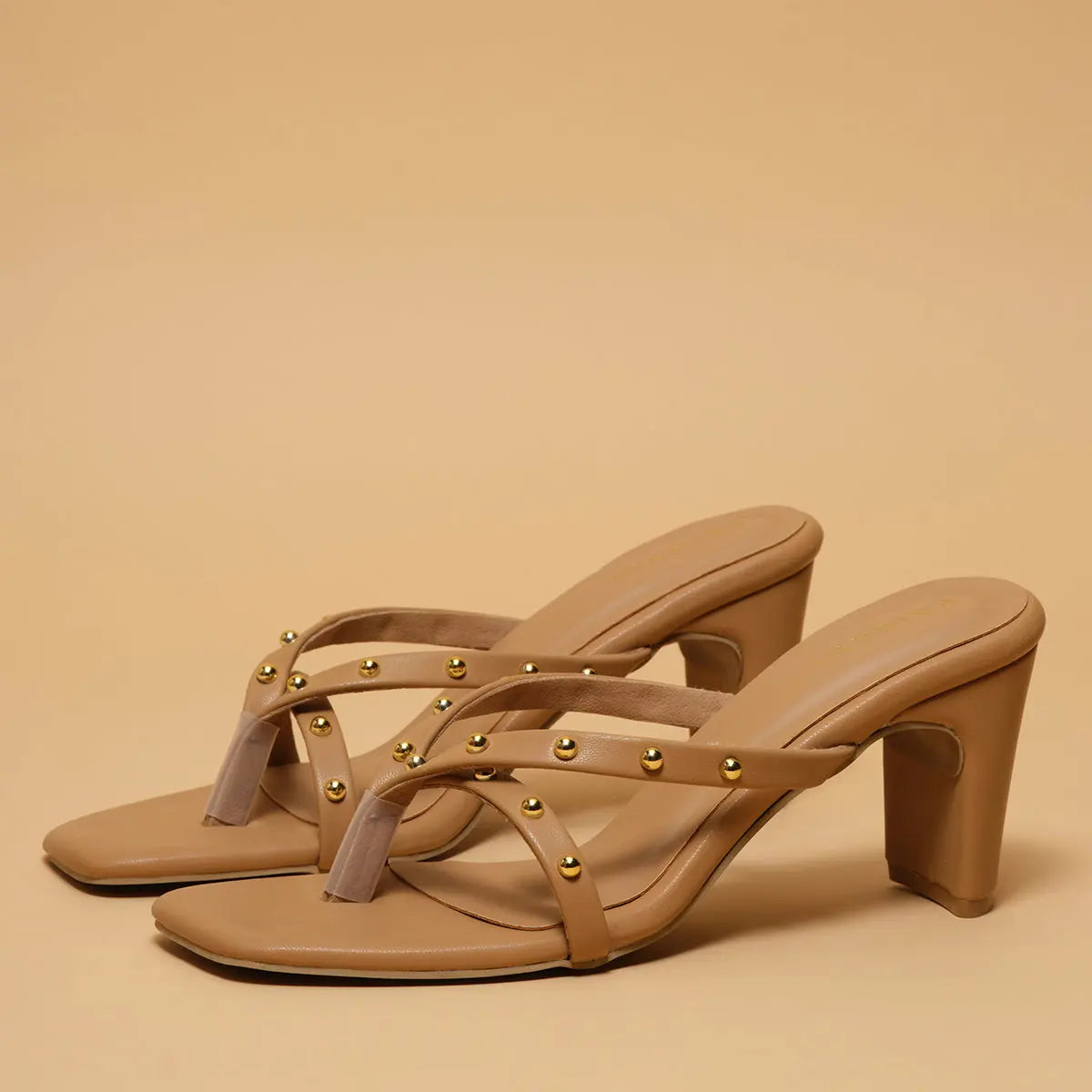 Cordelia Strappy Studded Heels Ahmad Arts
