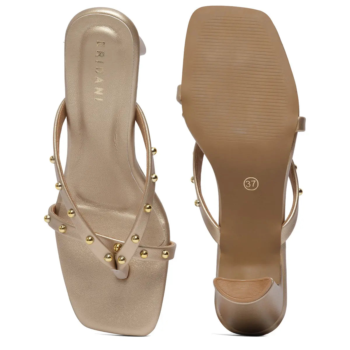 Cordelia Strappy Studded Heels Ahmad Arts