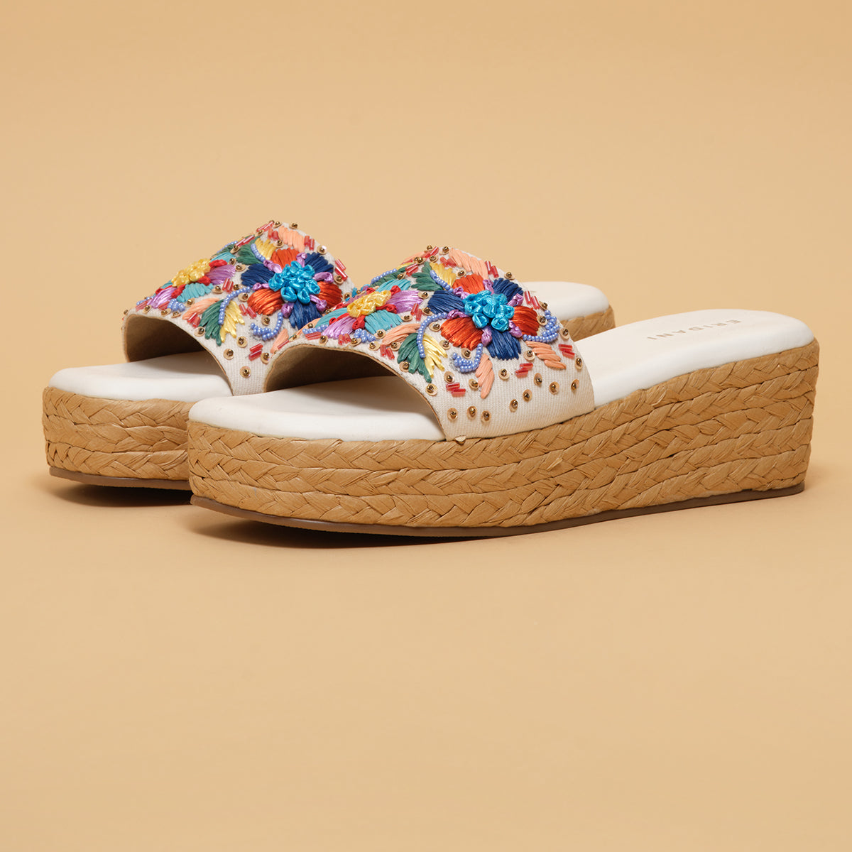 Daisyy Embroidered Wedges