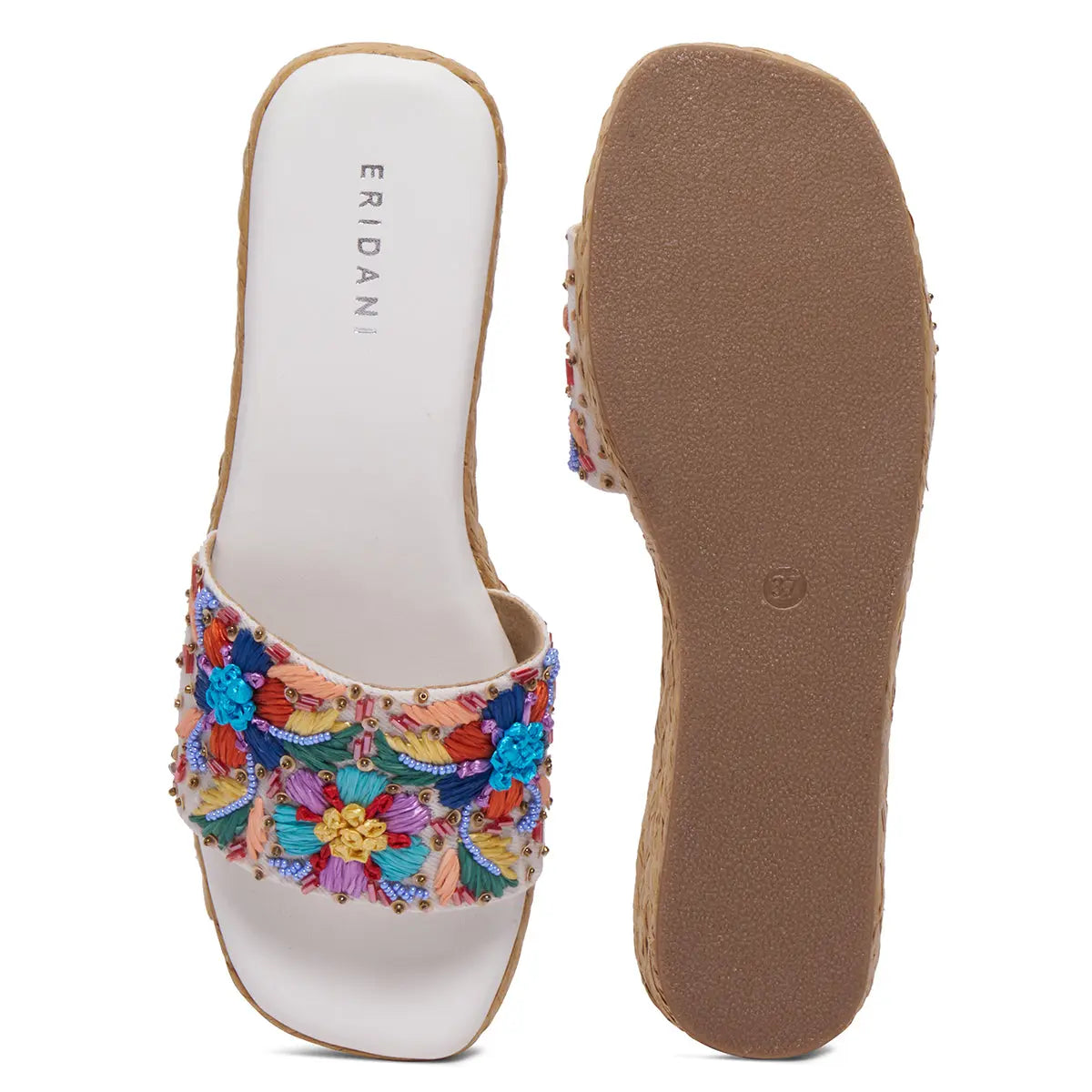 Daisyy Embroidered Wedges Ahmad Arts