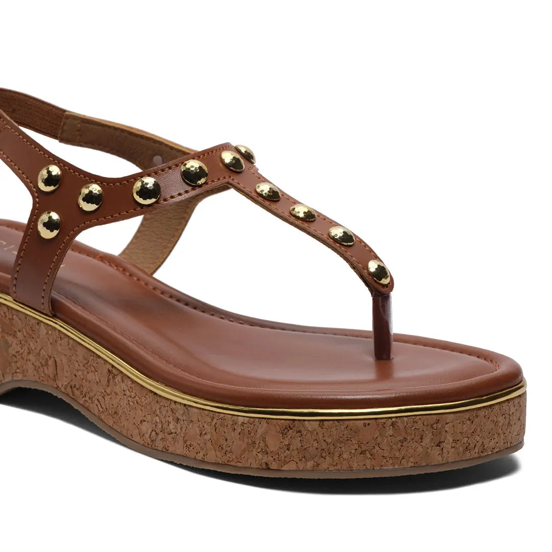 Delica T-Strap Wedges SilverStar Footwear