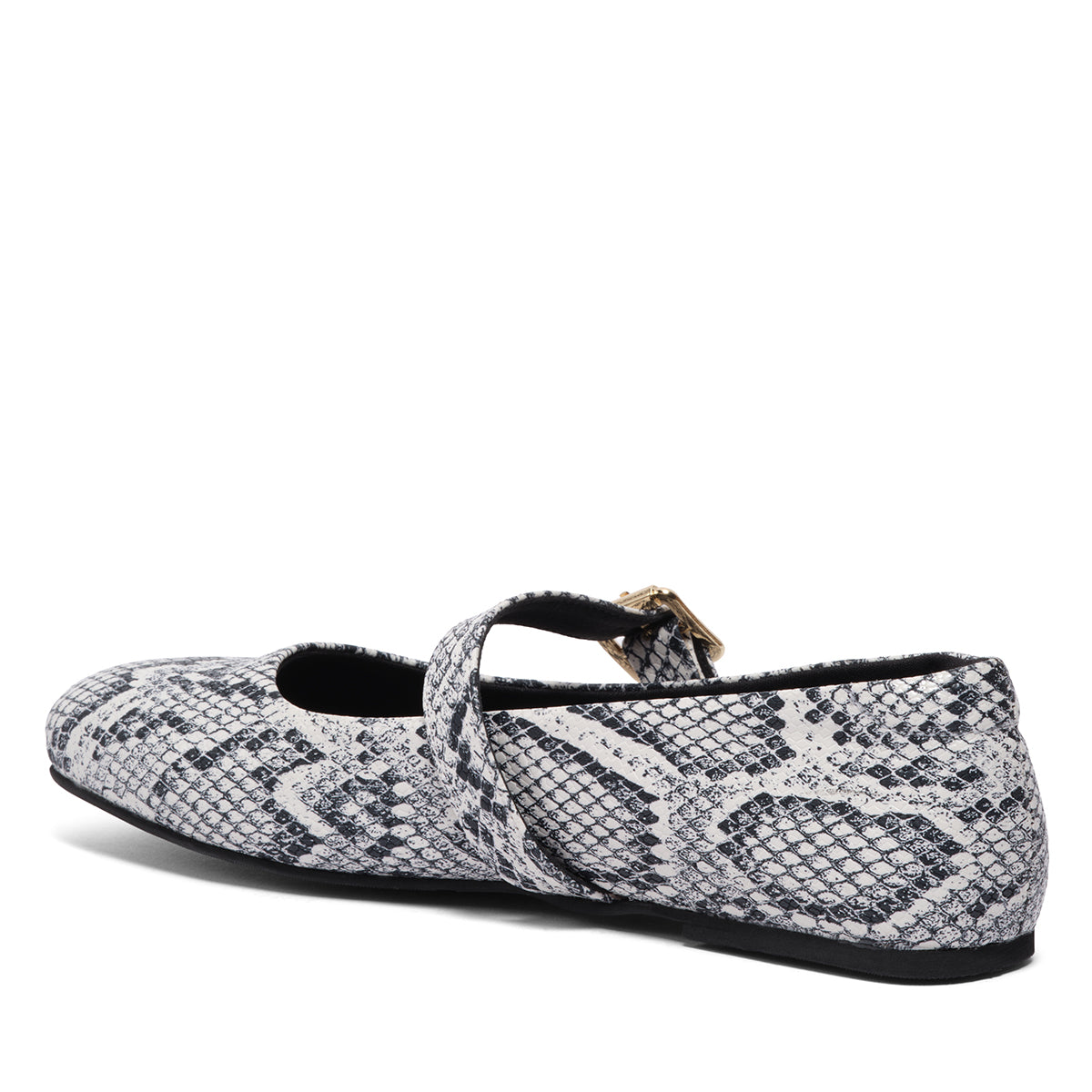 Dion Snake Print Ballerinas
