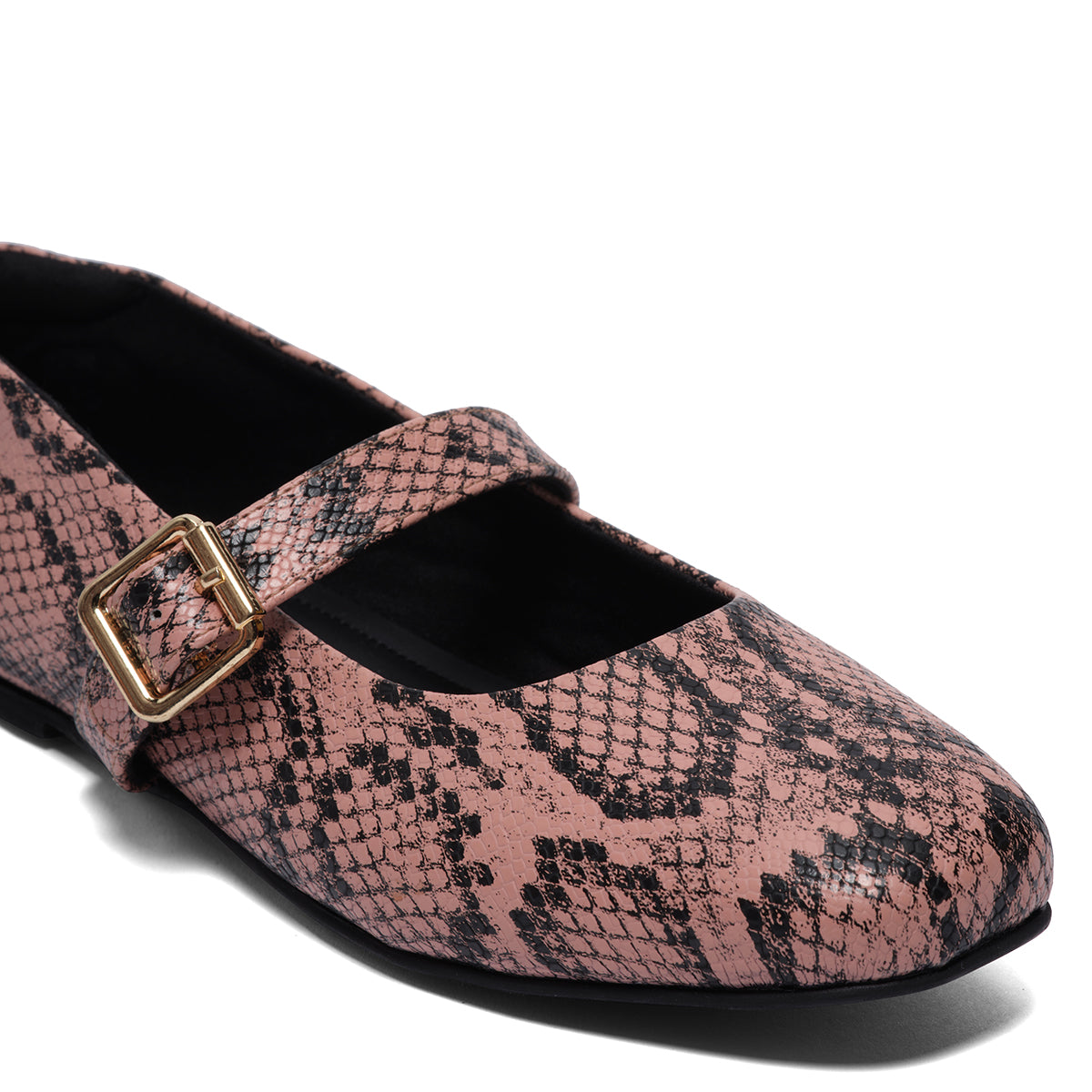 Dion Snake Print Ballerinas