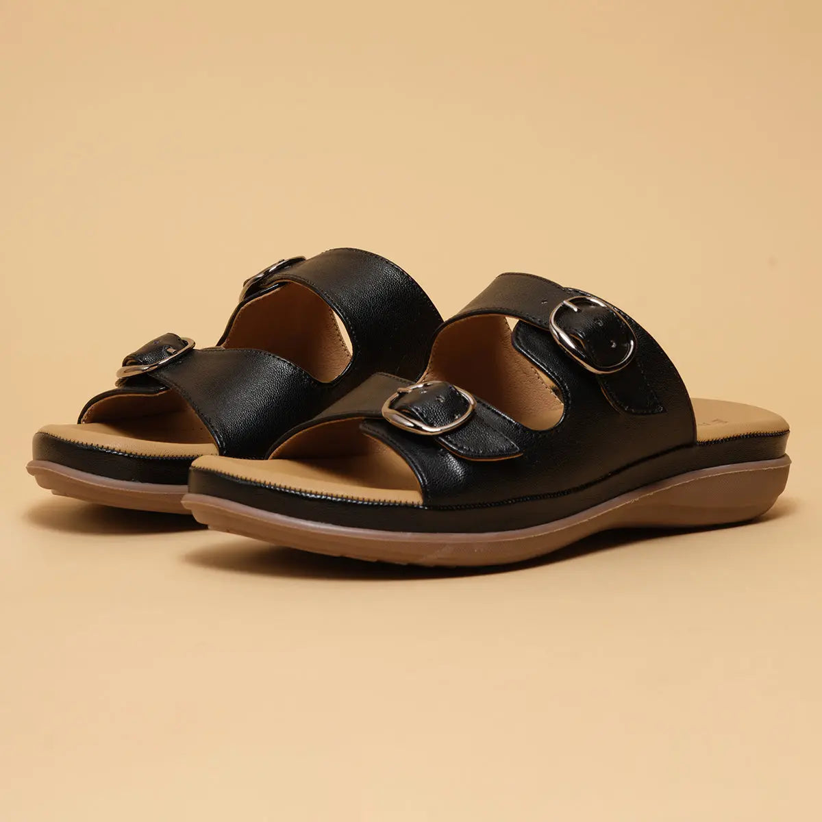 Doyel Buckle Strap Flats GUDDU SHOES