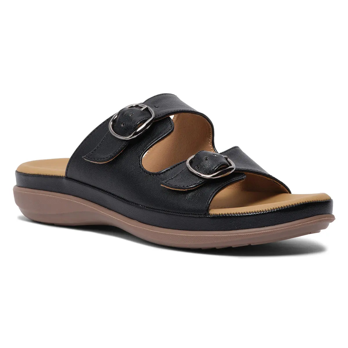 Doyel Buckle Strap Flats GUDDU SHOES