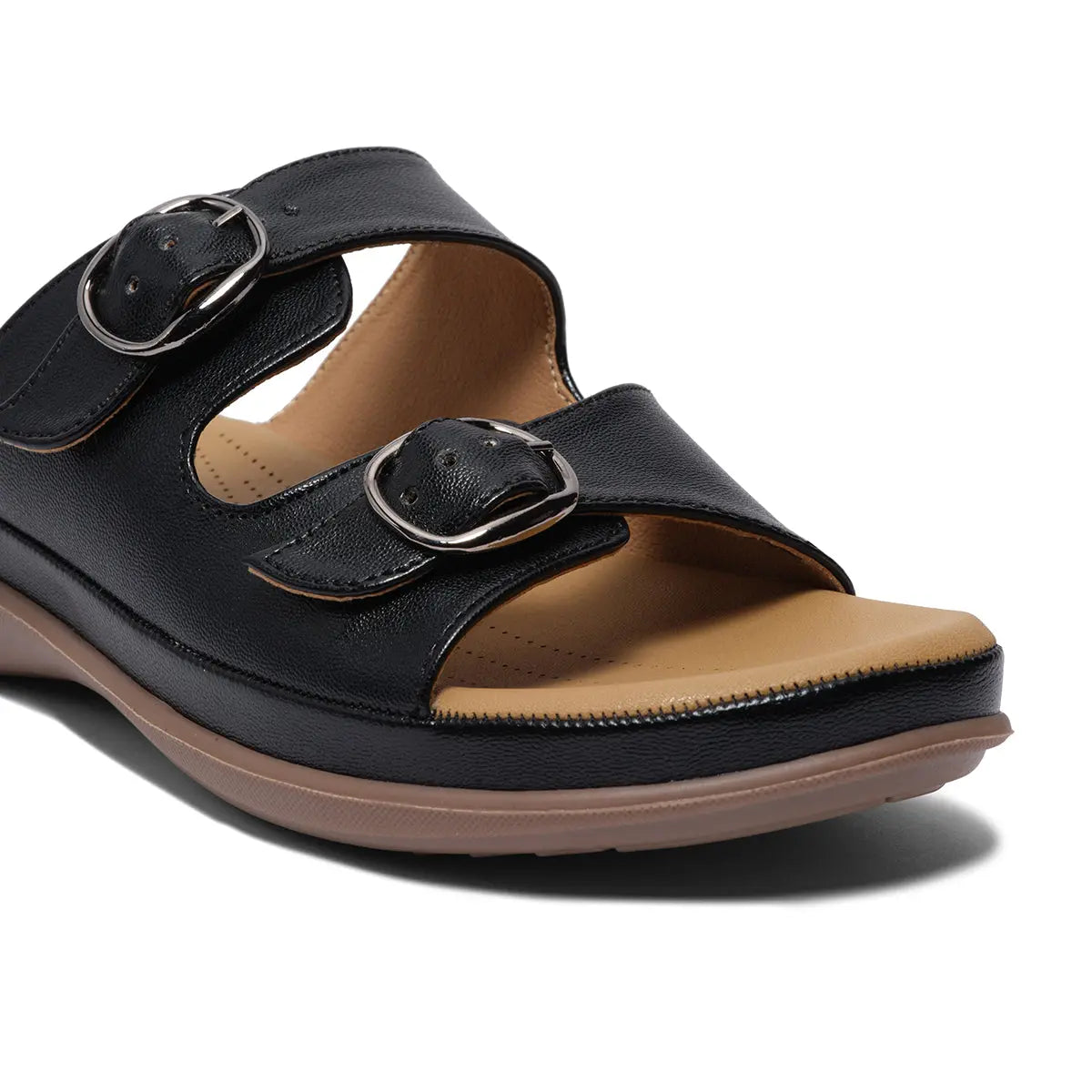 Doyel Buckle Strap Flats GUDDU SHOES