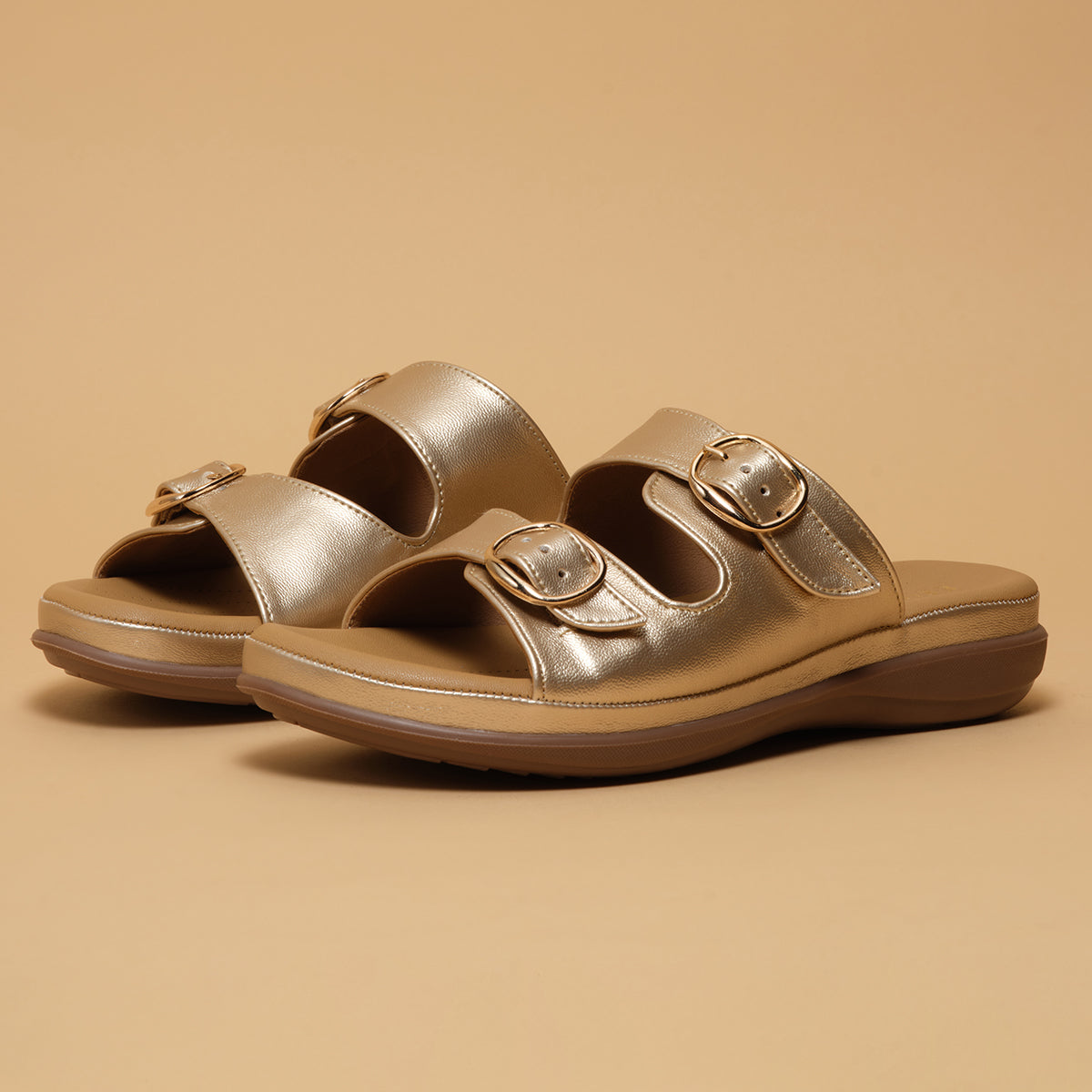 Doyel Buckle Strap Flats