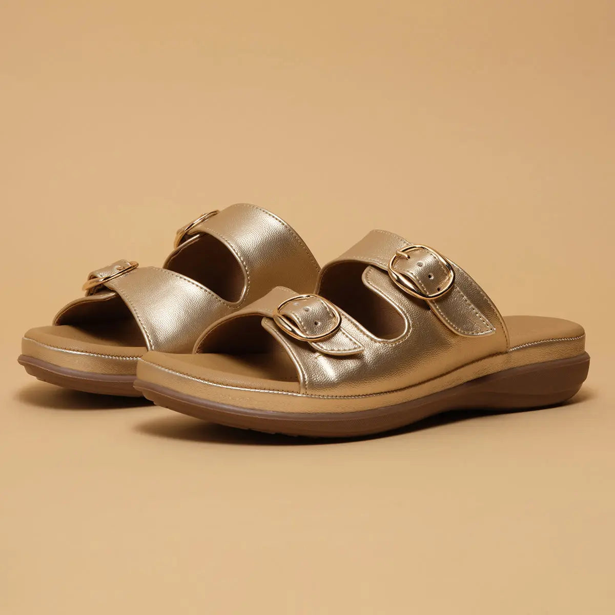 Doyel Buckle Strap Flats GUDDU SHOES