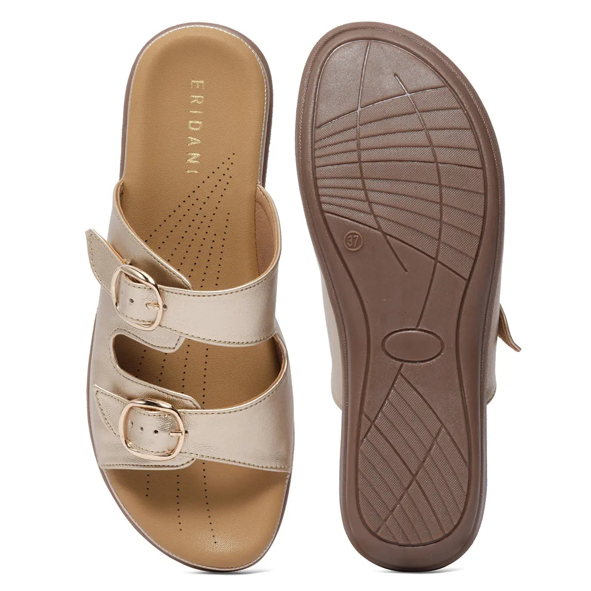 Doyel Buckle Strap Flats GUDDU SHOES