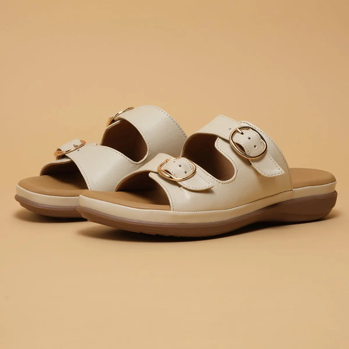 Doyel Buckle Strap Flats GUDDU SHOES