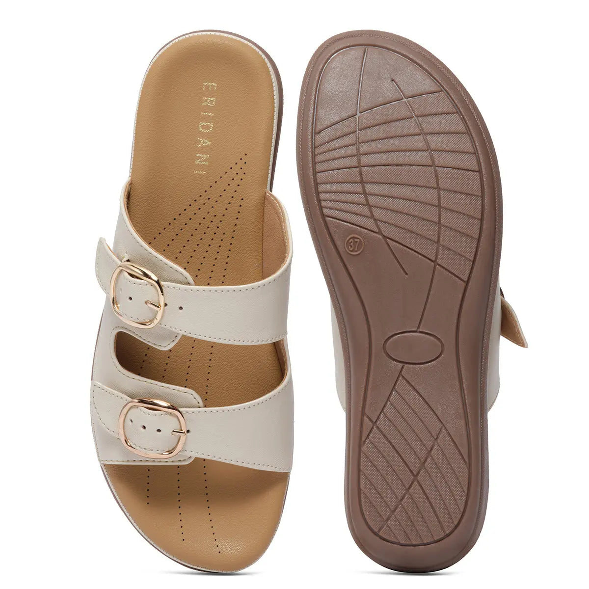 Doyel Buckle Strap Flats GUDDU SHOES