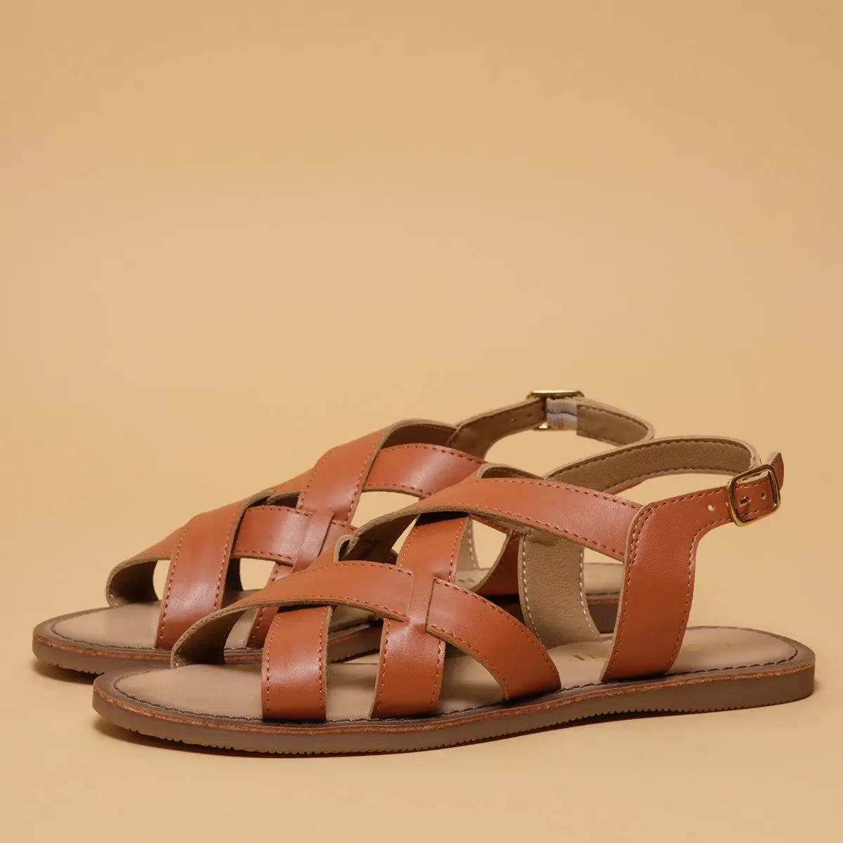 Earleen Criss cross Flats Indian Leather Company