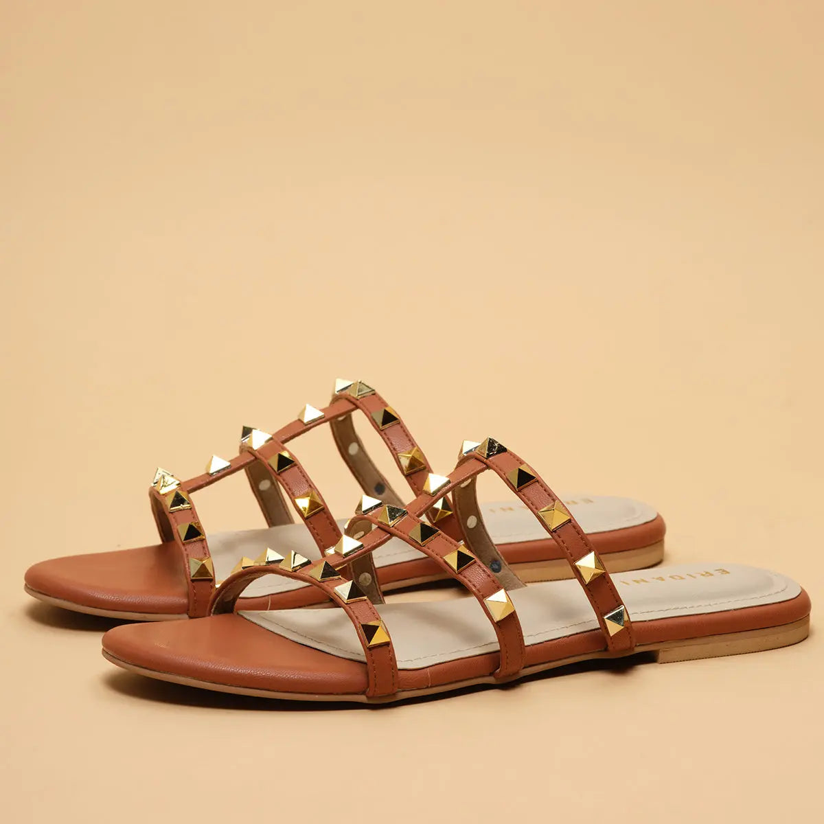 Edena Studded Flats New Model Footwear
