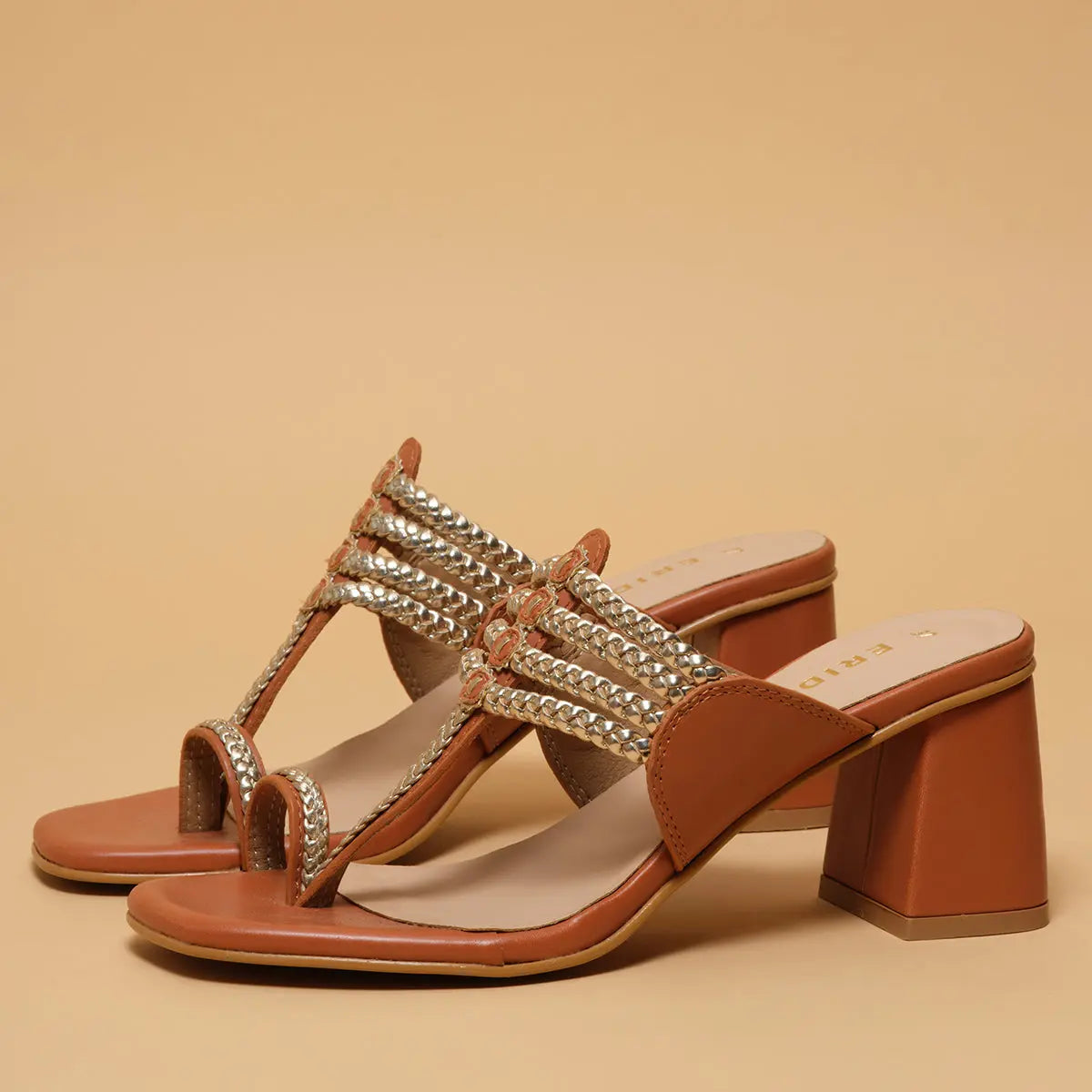 Ehani Kolhapuri Heels Indian Leather Company
