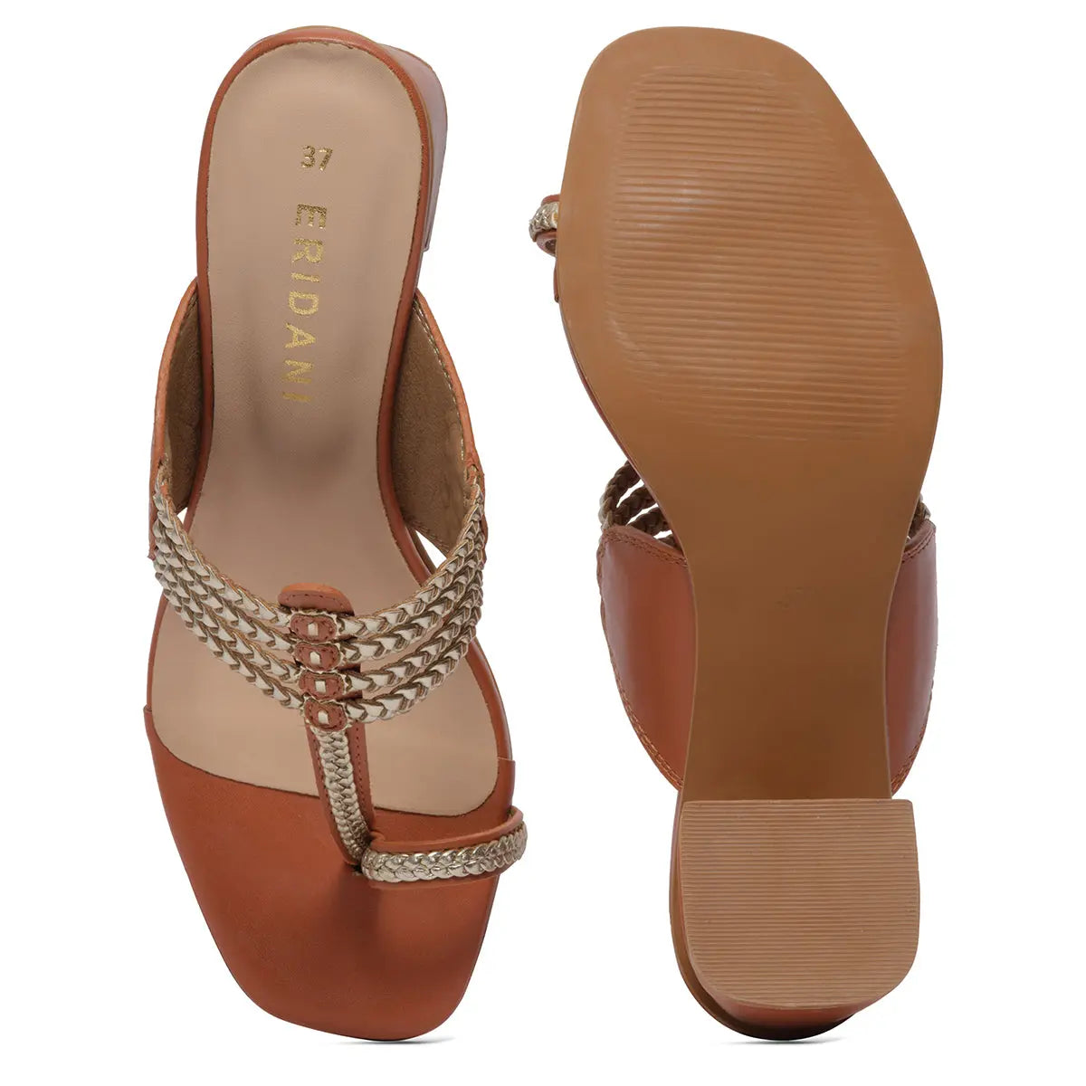 Ehani Kolhapuri Heels Indian Leather Company