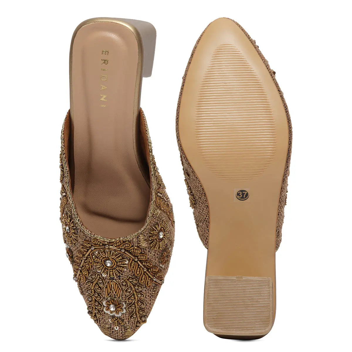 Eira Embroidered Mules Mahek Footwear