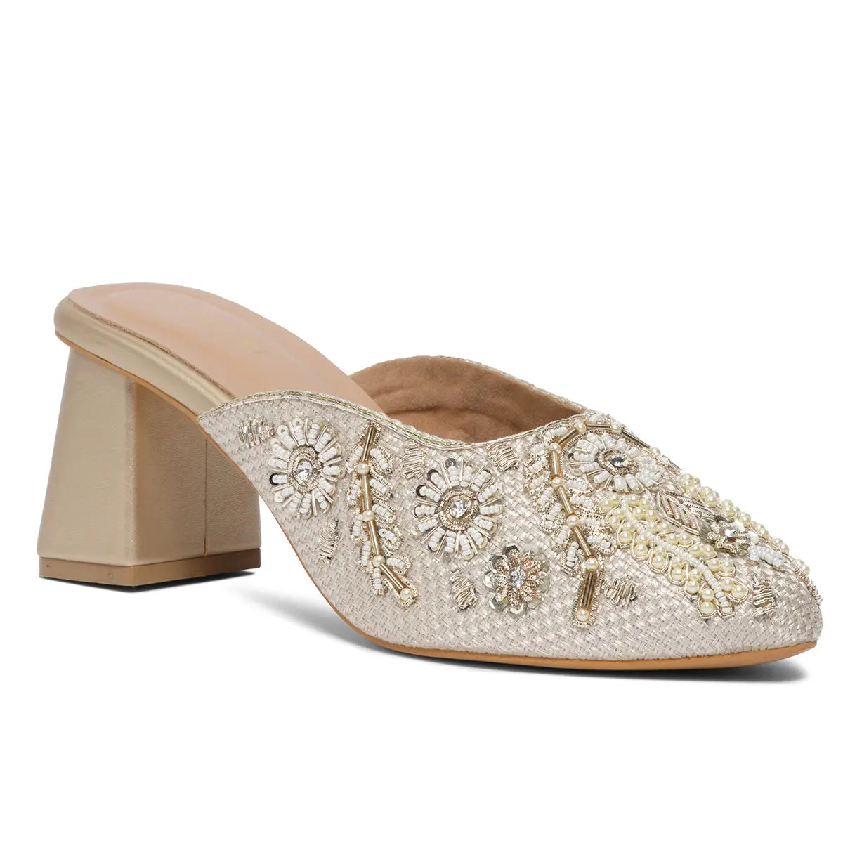 Eira Embroidered Mules Mahek Footwear