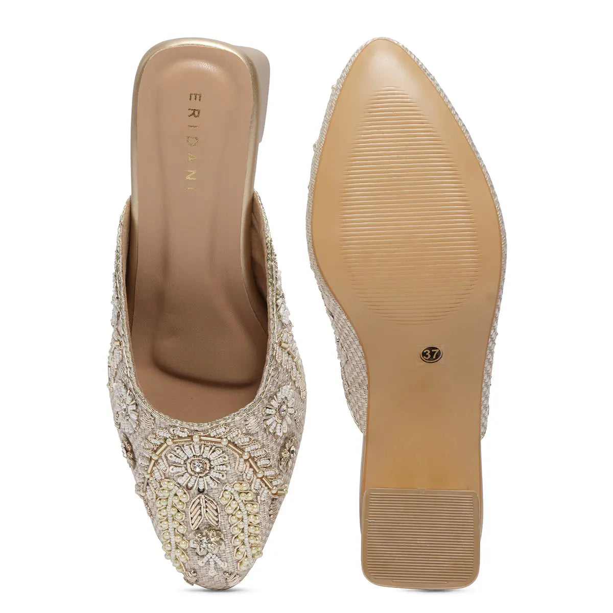Eira Embroidered Mules Mahek Footwear
