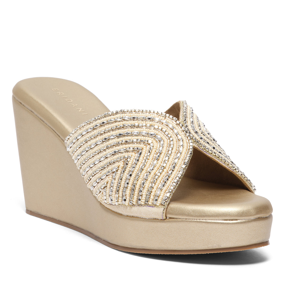 Elira Embroidered Wedges Mahek Footwear Eridani