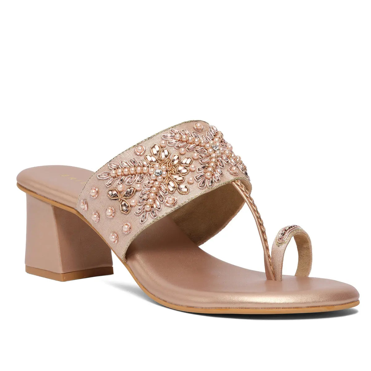 Elka Embroidered Heels Mahek Footwear