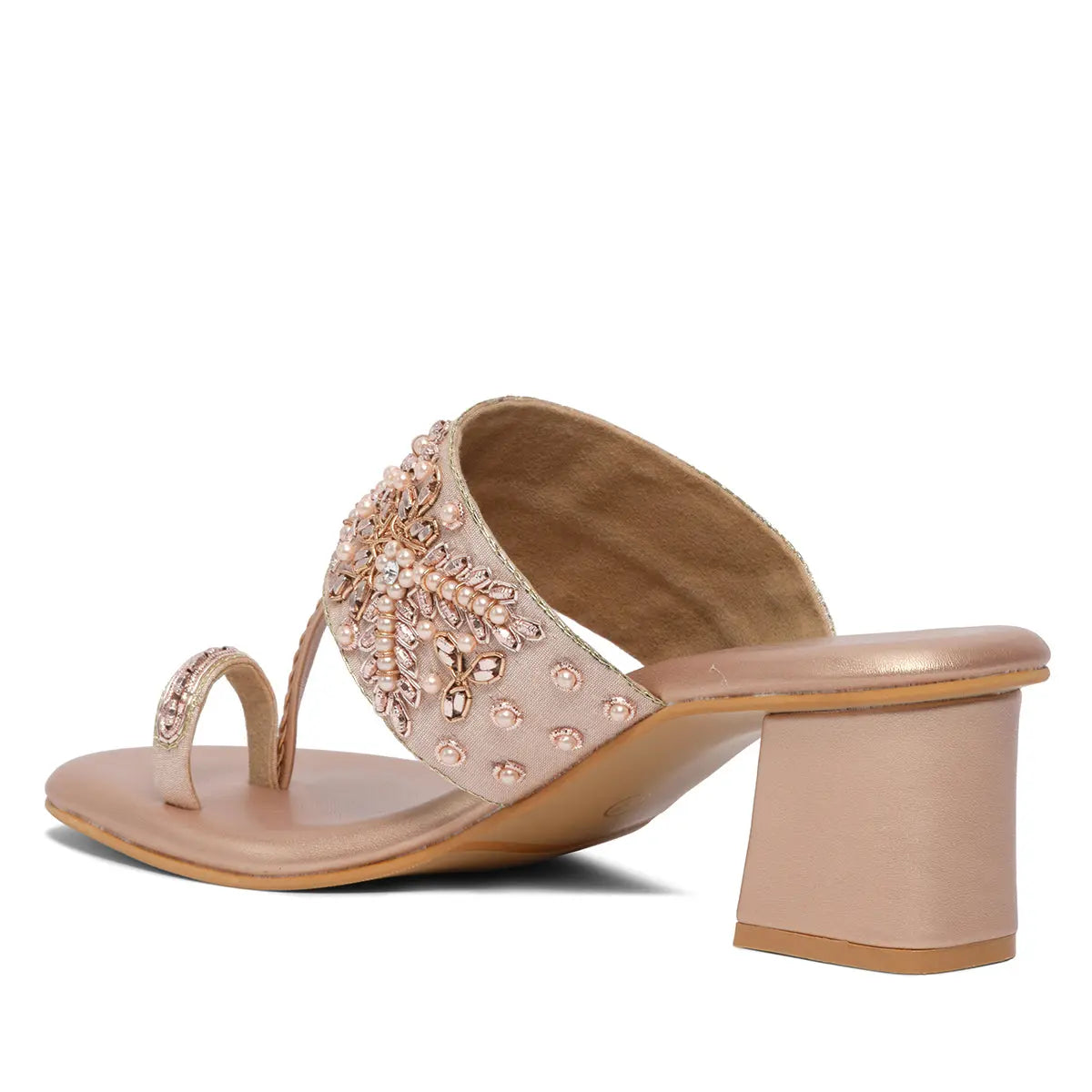 Elka Embroidered Heels Mahek Footwear