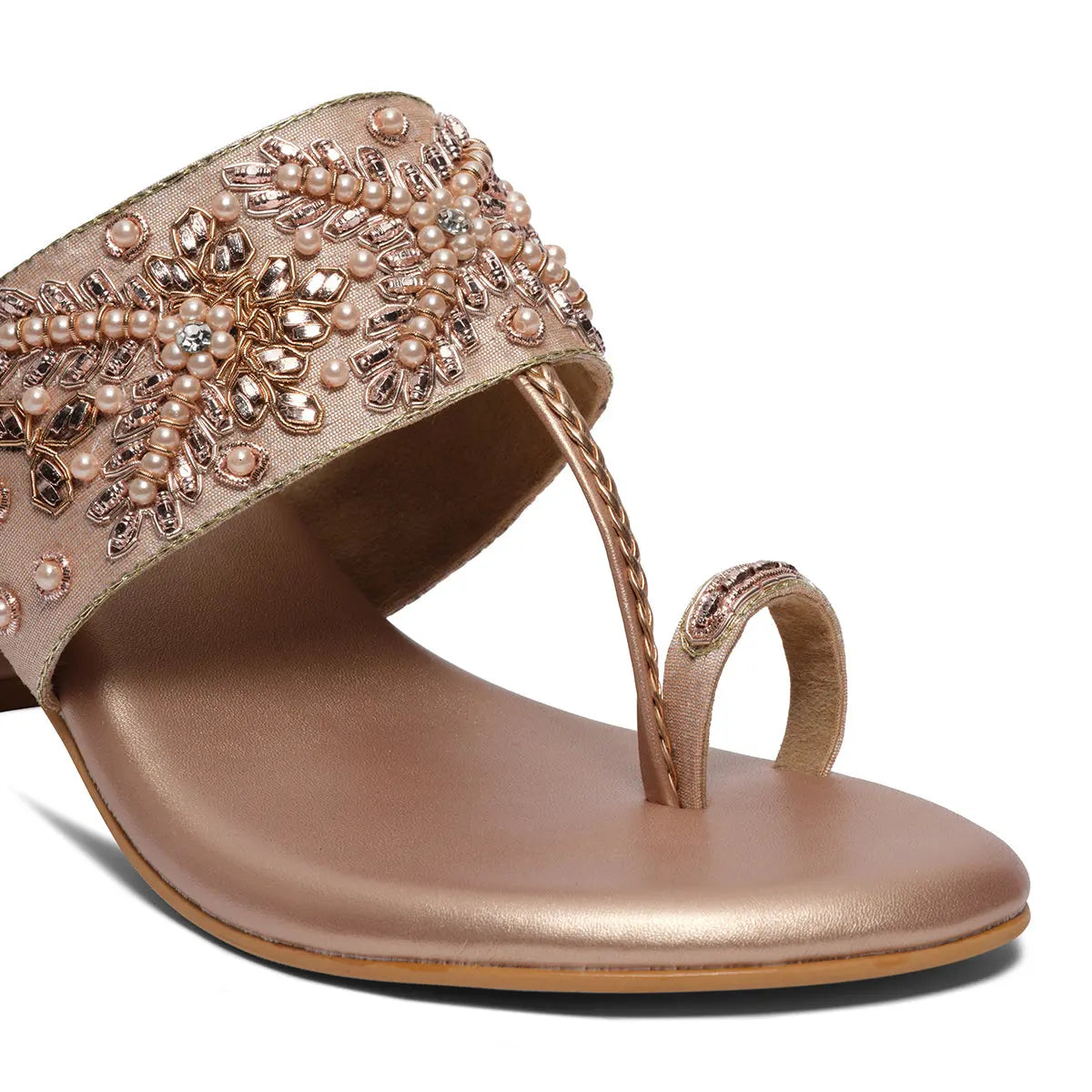 Elka Embroidered Heels Mahek Footwear