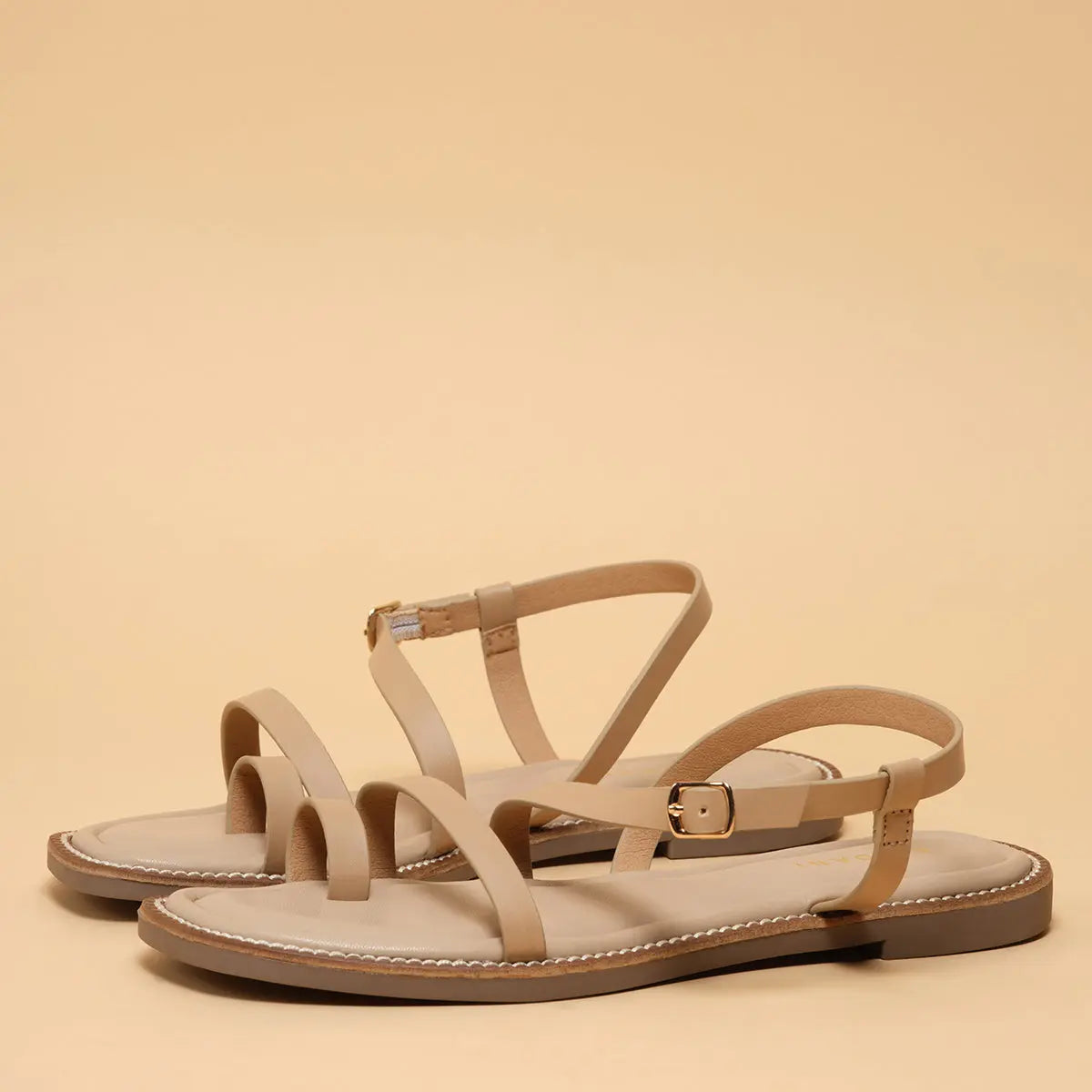 Elle Strappy Flats SilverStar Footwear
