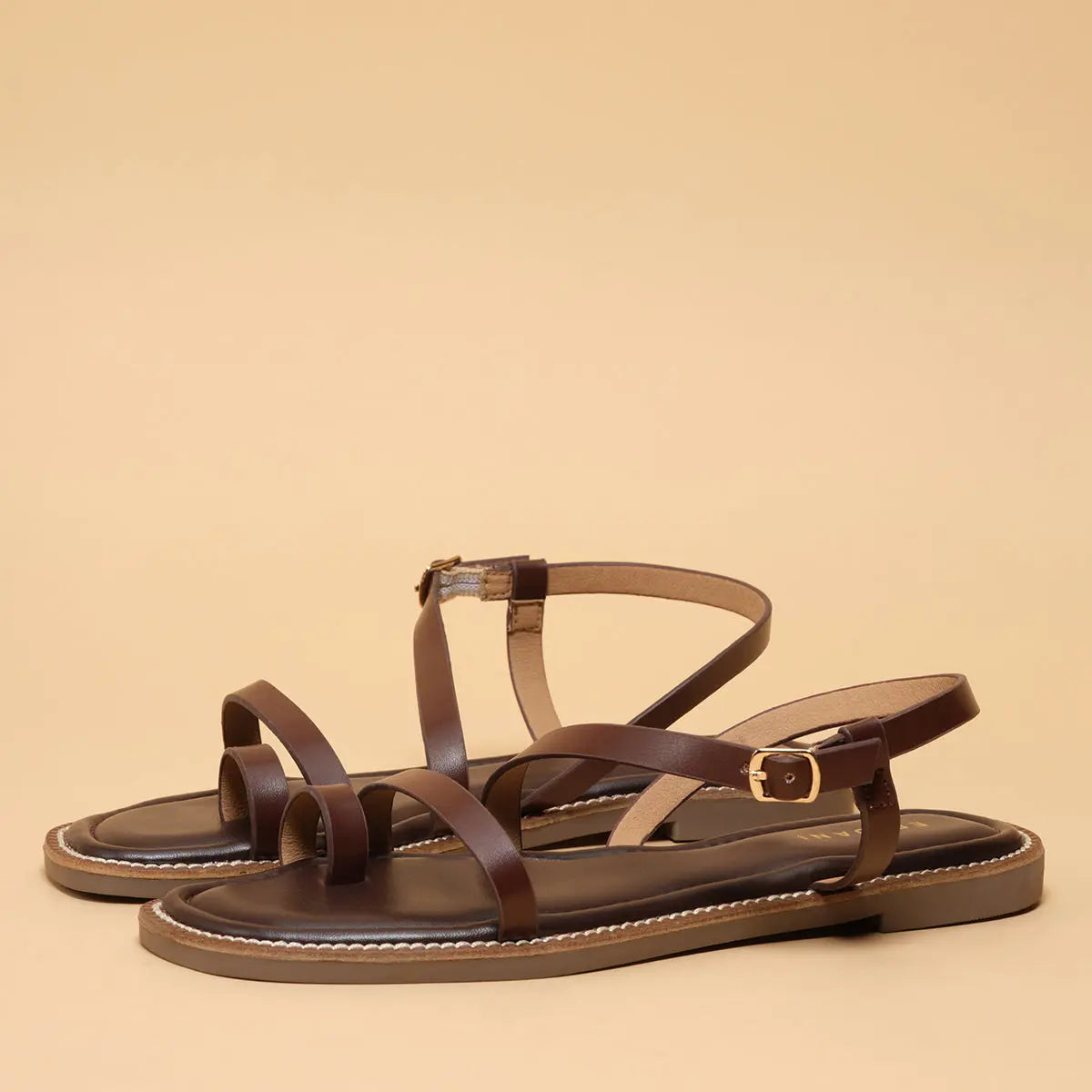 Elle Strappy Flats SilverStar Footwear