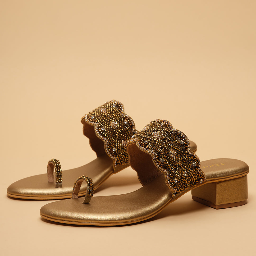 Elvya Embroidered Heels