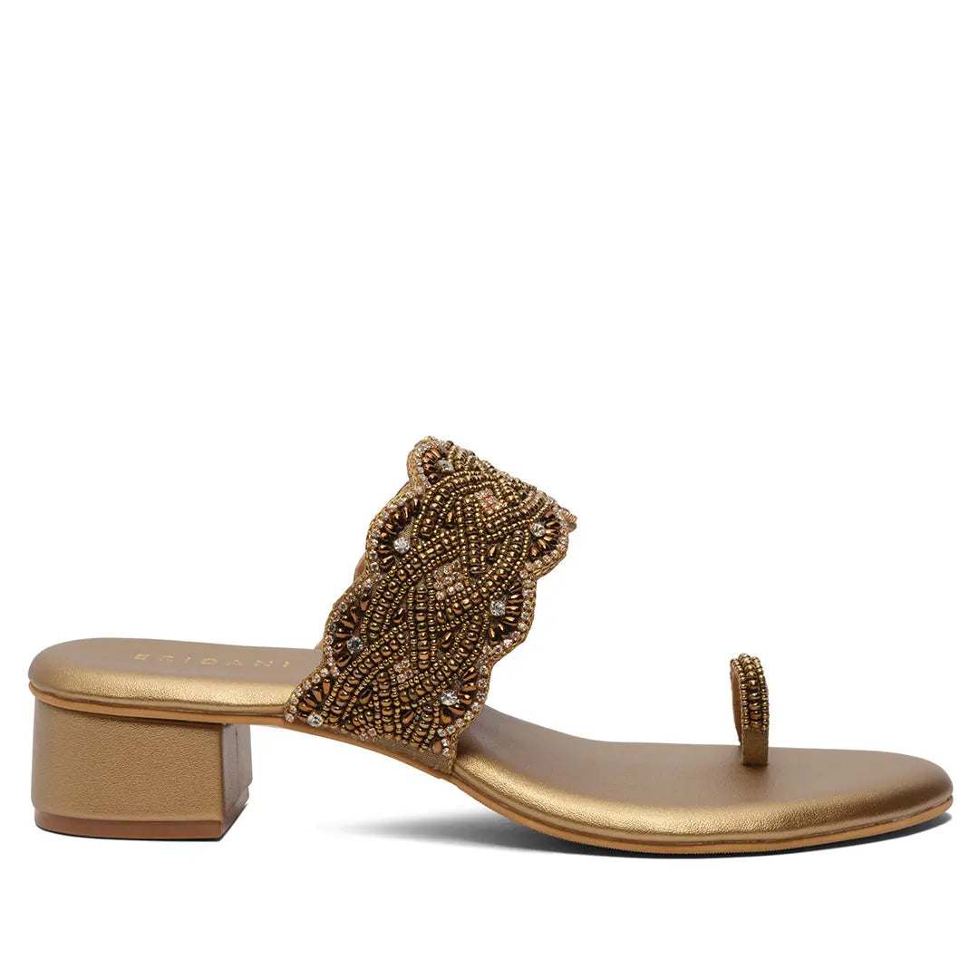 Elvya Embroidered Heels Macro Footwear