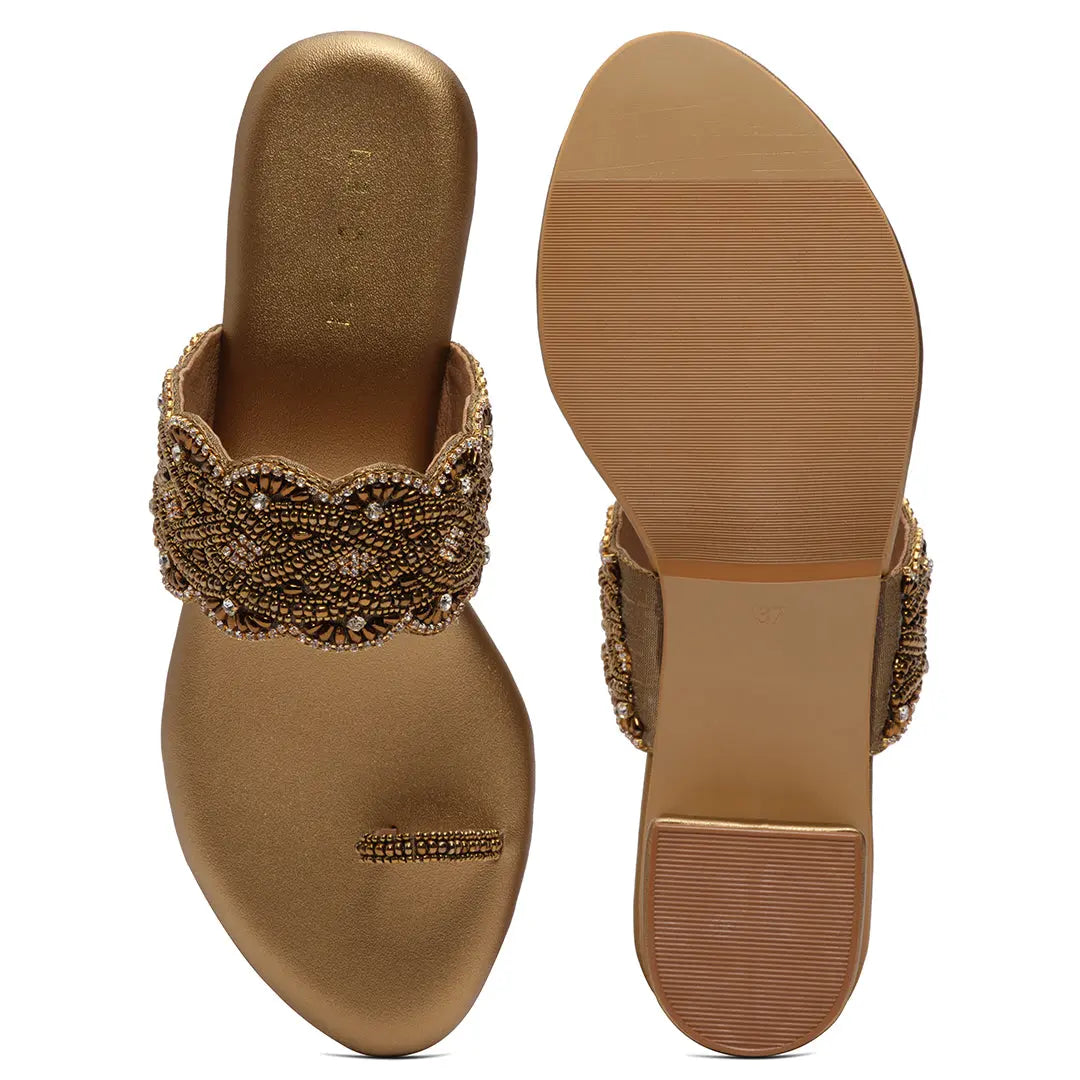 Elvya Embroidered Heels Macro Footwear