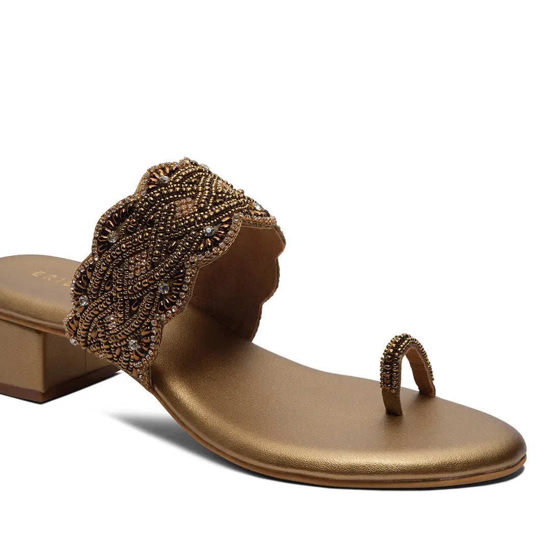 Elvya Embroidered Heels Macro Footwear
