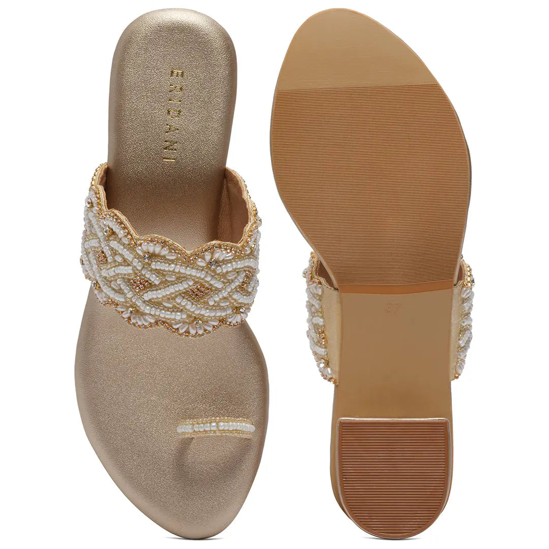 Elvya Embroidered Heels Macro Footwear