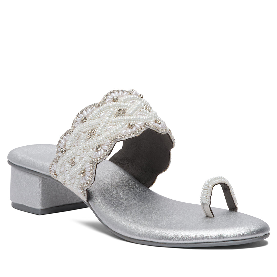 Elvya Embroidered Heels