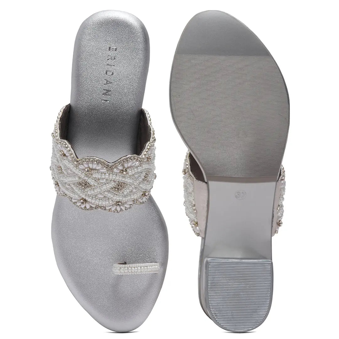 Elvya Embroidered Heels Macro Footwear