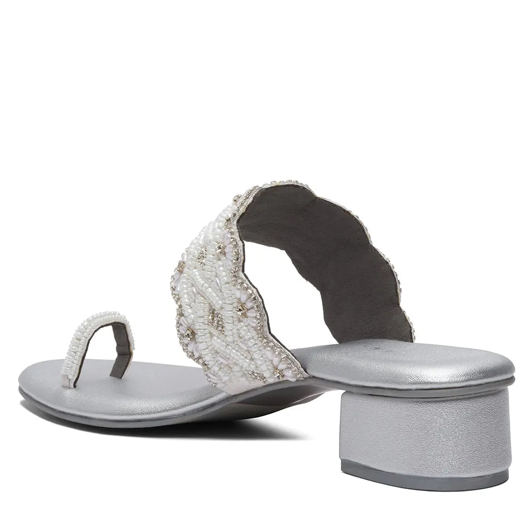Elvya Embroidered Heels Macro Footwear