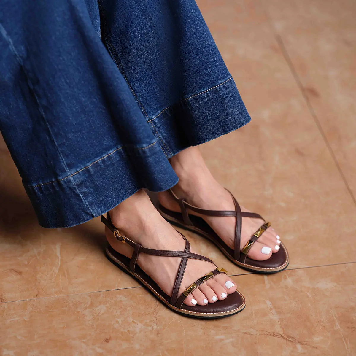 Emroy Strappy Flats New Model Footwear