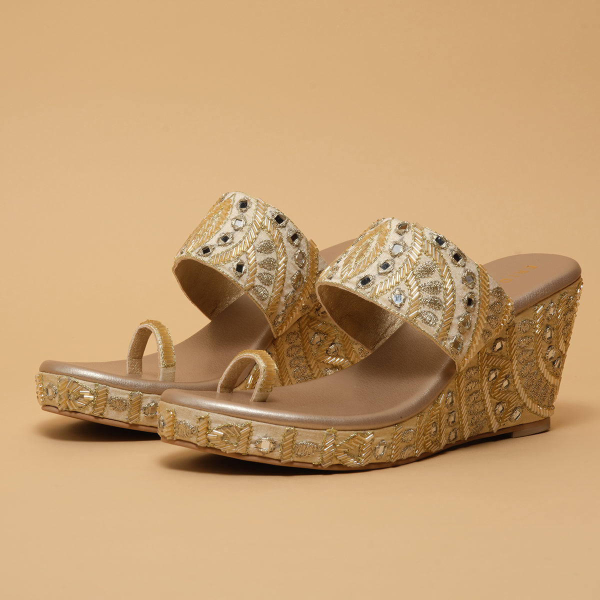 Ena Embroidered Wedges