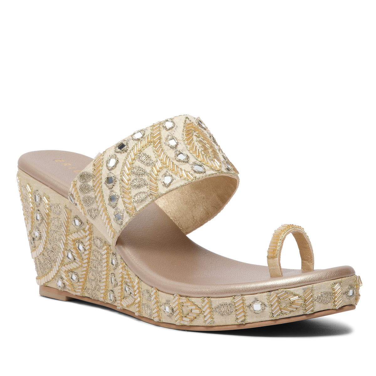 Ena Embroidered Wedges