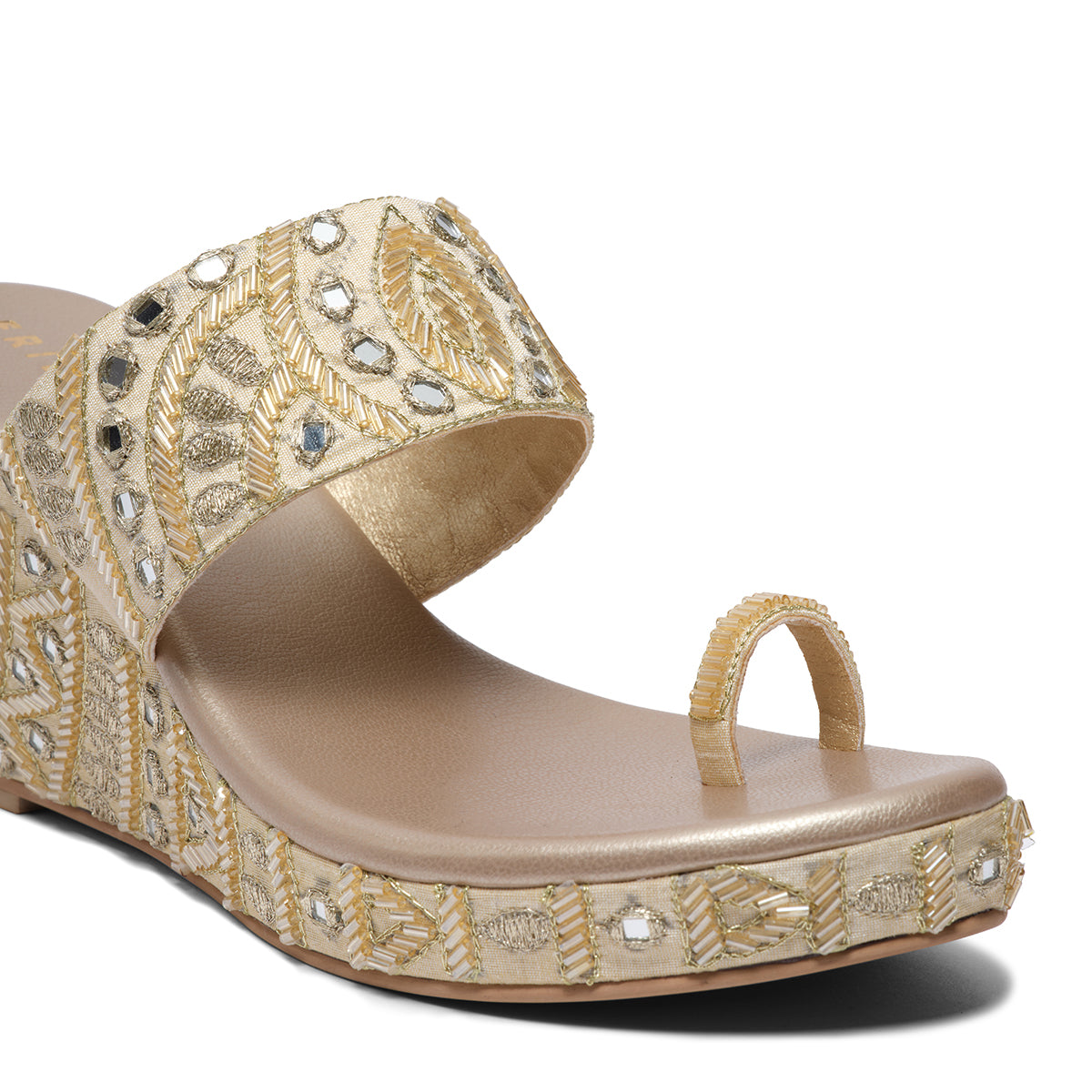 Ena Embroidered Wedges